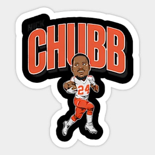 Nick Chubb Caricature Sticker